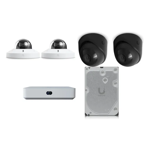 Pack vidéosurveillance Commerce 4 caméras avec IA (Ubiquiti UniFi)