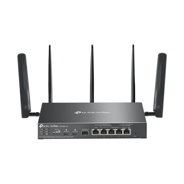 TP-Link ER706WP-4G (Omada, routeur fibre + secours 4G+, Wi-Fi 6, 4 PoE+)