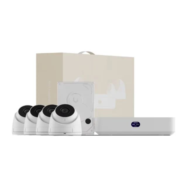 NVR UniFi compact 1 To PoE intégré avec 4 caméras — Ubiquiti UniFi